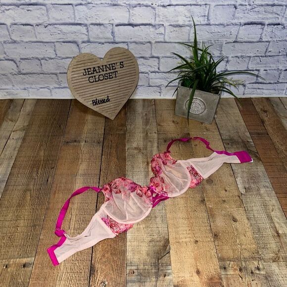 Cacique Embroidered Unlined Balconette Bra 42D - Picture 8 of 11